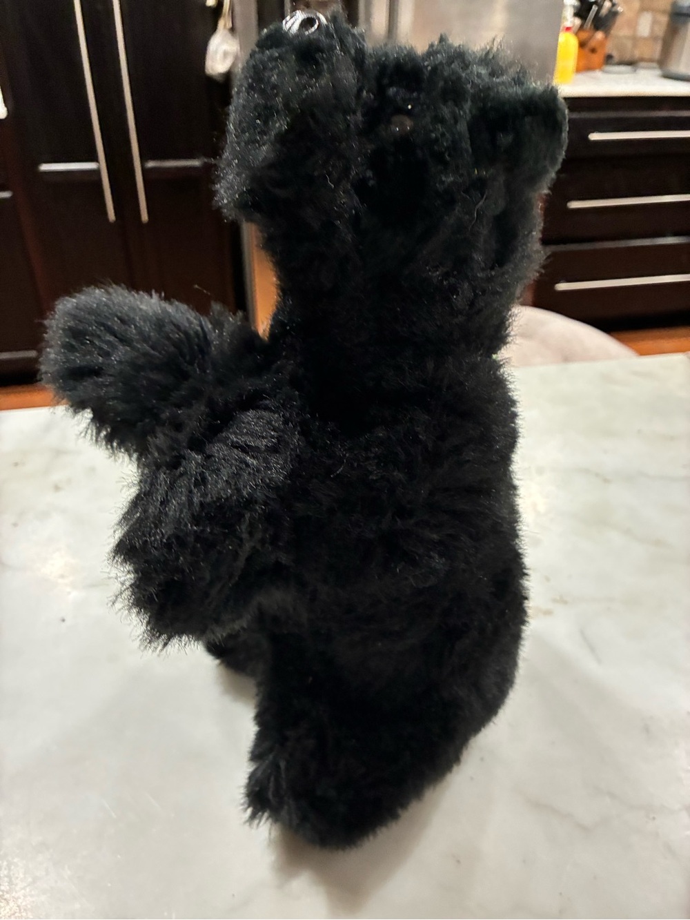 Country Critters Black Dog Hand Puppet Stuffed Plush Toy USA Made